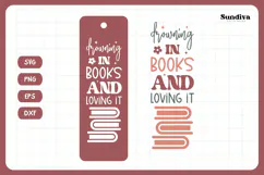 Bookmark Saying SVG | Funny Book Lovers - Drowning In Books Product Image 3