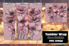 Watercolor Tumbler Design Wrap for Sublimation 20oz Product Image 1