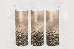 Brown Pearl Faux Glitter 20 oz tumbler sublimation design Product Image 1