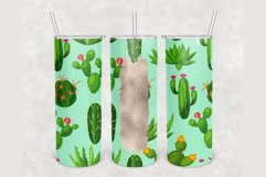 Personalized Cactus Succulent 20 oz skinny tumbler Product Image 2