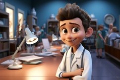 3D Character Child Boy Doctor with relevant environment Product Image 1