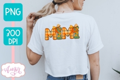 Fall Mimi sublimation PNG, Fall shirt front and back PNG Product Image 4