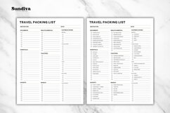 Travel Packing List Editable Template 3 | Travel Planner