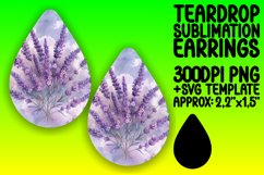 Sublimation Design - Colorful Teardrop Earrings Product Image 1