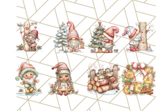 Scandinavian Christmas Gnomes Clipart PNG, Cute Gnome Png Product Image 6