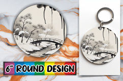 Radiant Keychain Round Style PNG, Winter Product Image 1