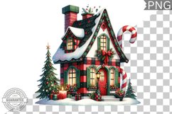Christmas House Sublimation - Clipart PNG Design Product Image 1