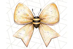 Watercolor Summer Bow Clipart PNG, Coquette Bright Bow Png Product Image 2