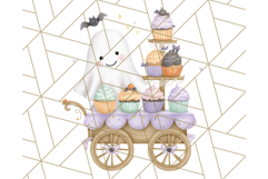 Pastel Halloween Town PNG Clipart, Spooky Shops &amp; Homes Png Product Image 2