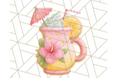 Summer Iced Cookie Clipart PNG, Cute Tropical Cookies Product Image 2