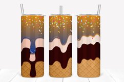 Creamy Orange 20oz Skinny Tumbler Sublimation Product Image 1