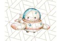 Kawaii Space Vehicles Clipart PNG, Cute Sci-Fi Tech Clip Art Product Image 2