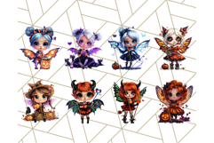 Halloween Fairy Clipart PNG, Cute Chibi Fairy Art Clip Art Product Image 6