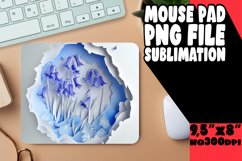 3D Flower Hole Mouse Pad Sublimation Design PNG Product Image 1