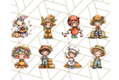 Woodland Autumn Parade Clipart 64 PNG Fall Animals Product Image 2