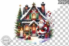Christmas Santa Sublimation - Clipart PNG Design Product Image 1