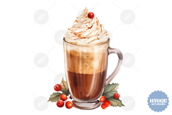 Christmas Coffee PNG | Christmas Latte PNG | Gingerbread PNG Product Image 1