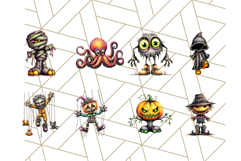 Halloween Monster Clipart PNG, Cute Spooky Characters Product Image 6