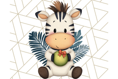 Safari Christmas PNG Clipart, Cute Jungle Animal Art Product Image 2