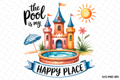 The Pool is my Happy Place svg | Summer Svg | Svg Cut Files Product Image 1