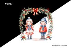 Winter Png, Christmas Kids Clipart, Folk Christmas Png Product Image 1