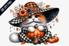 Halloween Cat Sublimation - Clipart PNG Design Product Image 1