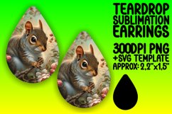 Sweet Watercolor Squirrel Earrings: Joyful Whimsy Product Image 1