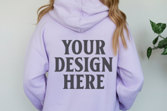 Orchid Gildan 18500 Hoodie Sweatshirt Mockup, Unisex Hoodie Product Image 1