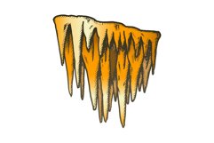 Icicle Stalactite Frost Element Color Vector Product Image 1