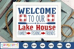 Welcome to our Lake House | Lake Sign SVG Product Image 1