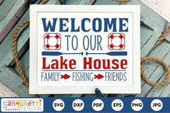 Welcome to our Lake House | Lake Sign SVG Product Image 1