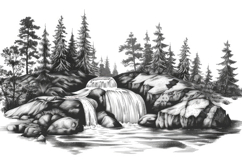 Nature Sketch Background Wallpaper Product Image 1