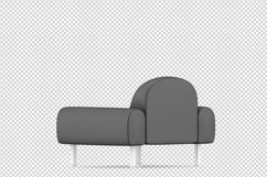 Isometric Arm Chair 3D isolated render Product Image 1