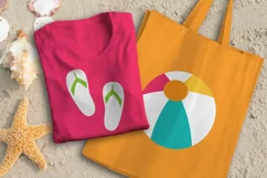 Summer Beach Ball and Sandals SVG Files Product Image 1