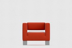 Isometric Arm Chair 3D isolated render Product Image 1