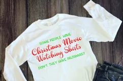 Christmas SVG - Christmas movie watching shirt - pajamas Product Image 2