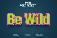 Be Wild Editable Text Effect Style Product Image 1