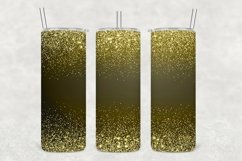 Bronze Glow Sparkle Glitter Tumbler Wrap Sublimation Product Image 1