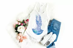 Jellyfish watercolor design, colorful sea jelly wall decor. Product Image 10