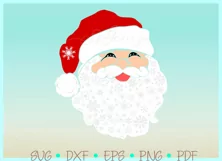 Santa Claus Face Snowflakes SVG Dxf Eps Png PDF Product Image 3