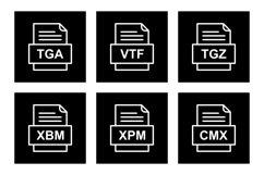 Set Of File Formats Icons Product Image 1