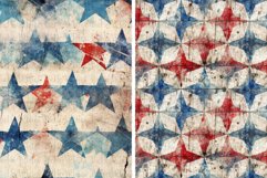 Grunge Abstract Red and Blue Stars Seamless Pattern Pack Product Image 4