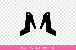 Shoe with High Heels Earring SVG Cut Files, Jewelry Template Product Image 2