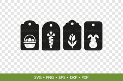 Easter Gift Tags SVG Cut Files, Easter Cutting Tag Template Product Image 2