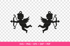 Valentine's Day Cupid Earrings SVG Laser Cut Files Product Image 2
