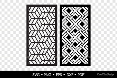 2 Wall Art Panels with Abstract Geometric Pattern SVG DXF Product Image 2