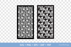 2 Decorative Panels with Abstract Geometric Pattern SVG Product Image 2
