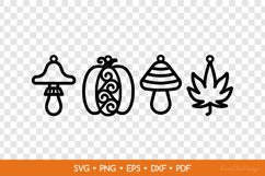 4 Fall Earrings SVG Cut Files, Autumn Jewelry Templates Product Image 2