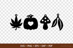 Autumn Earrings SVG for Crafters, Fall Jewelry Template Product Image 2