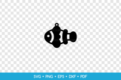 Clownfish Earring SVG Laser Cut File, Ocean Jewelry Template Product Image 2